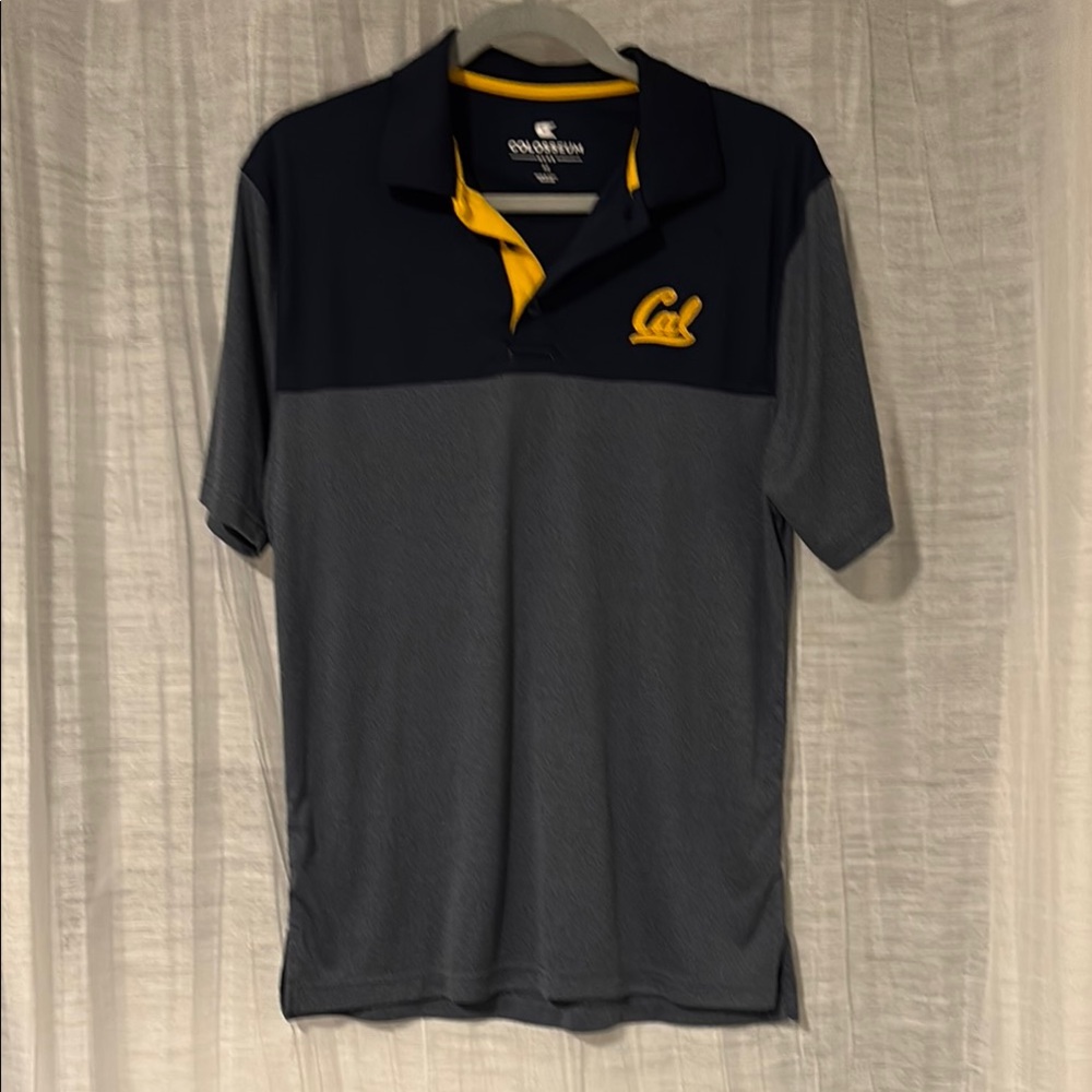 Colosseum Men's Navy and Yellow Cal Bears Polo Shirt